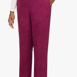 Alfred Dunner  Women's Plus Idea Velour Pants Red Size 10 Photo 0