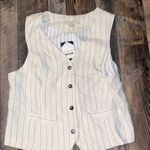 Monteau NWT  Los Angeles Linen Blend 2 pc pinstriped set size XL Photo 1