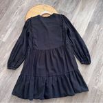 ZARA  Black Ruffle‎ Pleated Boho Smock Tunic Dress Festival Size S Bloggers Fave Photo 7