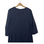 MM.LaFleur  Navy Sheath Dress Women’s Size 14 3/4 Sleeve Office Minimal Career Photo 5