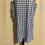 EUC Sam and Jess Blue and White Gingham Drop Sleeves Babydoll Dress size medium Photo 3