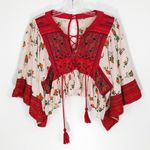 Free People  Kissed By The Sun Embroidered Top Blouse Size XS Photo 1