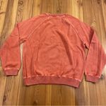Paradise Collection Cotton Ribbed Neck Cuffs Hem Crewneck Sweater Salmon Large Red Photo 4