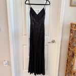 Alieva Ariel Sequin Black Backless Evening Gown Size XS Color Black Photo 5