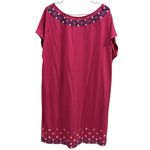Tommy Bahama  Pink Embroidered Linen Blend Tassel Tie Cap Sleeve Coverup Size XL Photo 9