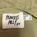 Princess Polly Green Short Sleeve Tie Waist Peplum Cardian Blouse Crop Top Sz 2 Photo 2