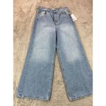 Anthropologie Ética Marley Ultra High Rise Baggy‎ Wide Leg Jeans 29 Denim School Blue Photo 2
