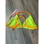 Wild Fable NWT neon blue & yellow reversible triangle bikini top Size XS Photo 2