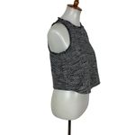 ZARA  XS Blue Tweed Sleeveless Top Cropped Career Officewear Y2K Photo 2