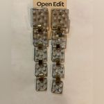 Open Edit NWT  Light Blue Square Hanging Earrings From Nordstrom Photo 4