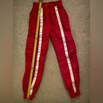 Danielle Guizio‎ red nylon sweatpants RARE Photo 6