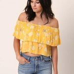  Billabong Off Shoulder Tropical Ruffle Top Photo 0