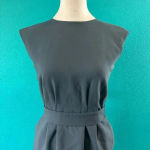Brooks Brothers Brooks Bothers Blue Gray Crew Neck Belted Sheath Dress Career Office Wool 2P Photo 1