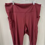 Fabletics NWOT Oasis PureLuxe High-Waisted 7/8 Legging Burgundy Size 4X Photo 2