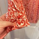 Charter Club Linen Blend Tunic Shirt Womens Size 14 Red White Floral Print Photo 3