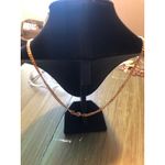 Monet  VINTAGE EUC Gold Tone Oval Pendant on 22" Chain Photo 1