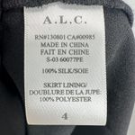 ALC Frank A.L.C. Black White Polka Dot 100% Silk Long Sleeve Mini Dress Size 4 Fit & Flare Photo 6