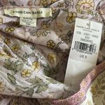 American Eagle  Peasant Cottagecore Floral Blouse Tunic Top Sz S Pink Peplum AEO Photo 7