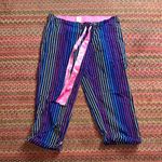 PINK - Victoria's Secret Y2K VINTAGE NAVY RAINBOW STRIPE LOVE PINK PAJAMA LOUNGE PANTS Victorias SECRET Photo 0