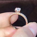 Beautiful Gold Electroplated CZ Ring Size 8 Photo 2