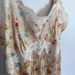 Spell Sz M Fleur Maxi Slip Lace Dress in Macaroon Floral Paisley Tan Size M Photo 3