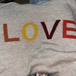 Rachel Zoe Sweater weather “Love”Neutral Fall Vibes High Low Hoodie Sweater Sz M Approx A31 Photo 4