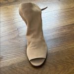 Lucky Brand  Tan Suede Heeled Boots with Open Toe Photo 5