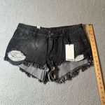 Lovely Denim Shorts Womens 34 Black Jose‎ Denim Cut Off Distressed Short NEW Photo 4