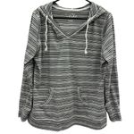 Made for life  Striped V Neck Hooded Pullover Kangaroo Pocket Long Sleeve Tee XL Photo 7