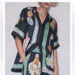 Alemais royal perfume button down shirt Black Size 6 Photo 3