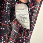 Chico's Blouse 3 Multicolor Grid Print Sheer Layering Artsy Workwear Retro XL Photo 3