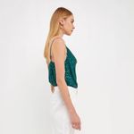 Endless Rose Emerald Green Mermaidcore Sequins Cowl Neck Top size XS NWT Photo 2