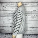 st. john's bay St. John’s Bay NWT Size PXXL Gray & Black Stripe Long Sleeve Sweater Top Photo 1