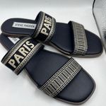 Steve Madden Navy Paris Slide Size 5.5 Photo 0