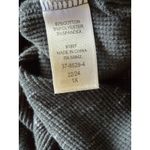 Woman Within  Black Heather Space Dye Waffle Knit Hoodie‎ Size 22 24 1X Photo 7