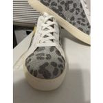 White Raven Shoes Womens 10 Casual Sneakers Leopard Glitter Silver Faux Leather Photo 1