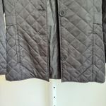 Lilly Pulitzer Black Quilted Jacket Button Front sz M Outdoors Grandmacore Photo 1