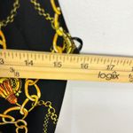 ASTR The Label Dress XS Black Gold Chain Satin Mini Mob Wife Y2K Coquette Noir Photo 5