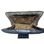 Brighton Hard Case Clutch Handbag Evening Purse Dark Gray Rhinestones Magnetic Photo 14