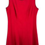 Loft Red Stretchy Sleeveless Above Knee A-Line Dress Holiday Christmas Size 10 Photo 0