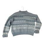 Paper Route clothing Co small medium blue gray Patterned Women's Sweater fuzzy Photo 1
