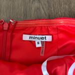 Minuet  Red Strapless Pleated Dress - Size Medium Photo 3