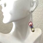 Honora dyed dangling pearl sterling silver earrings Photo 1