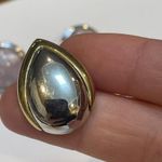 Monet Signed Lot Of 2  Earrings Pierced 1 Two Tone / 1 Purple & Silver Tone Photo 4