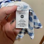 Rixo 2 Renata Blue Gingham Daisy Floral Collared Long Sleeve Mini Dress Retro Photo 7