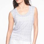 Athleta Breezy Muscle Tank Medium Gray and White Photo 0