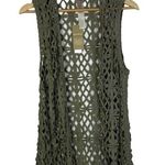 Chico's  Olive Green Easywear Georgiana Crochet Vest 0/S Photo 0
