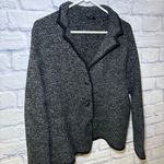 Talbots  Cardigan Blazer Merino Wool Sweater Button Front Cozy Size 3X Black Photo 4