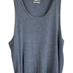 All Saints Women’s L Racerback Tank Top Blue Stripe 100% Cotton Basic‎ Fisherman Photo 0