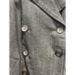 ANN TAYLOR LOFT Double Breasted Lined Denim Jacket Sz M Medium‎ Blue Photo 3